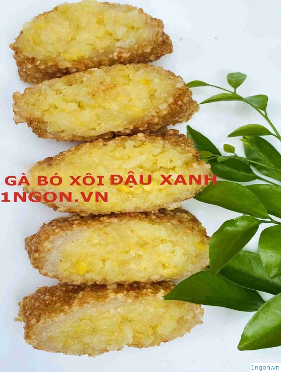 Gà ta bó xôi đậu xanh ôm hạt sen