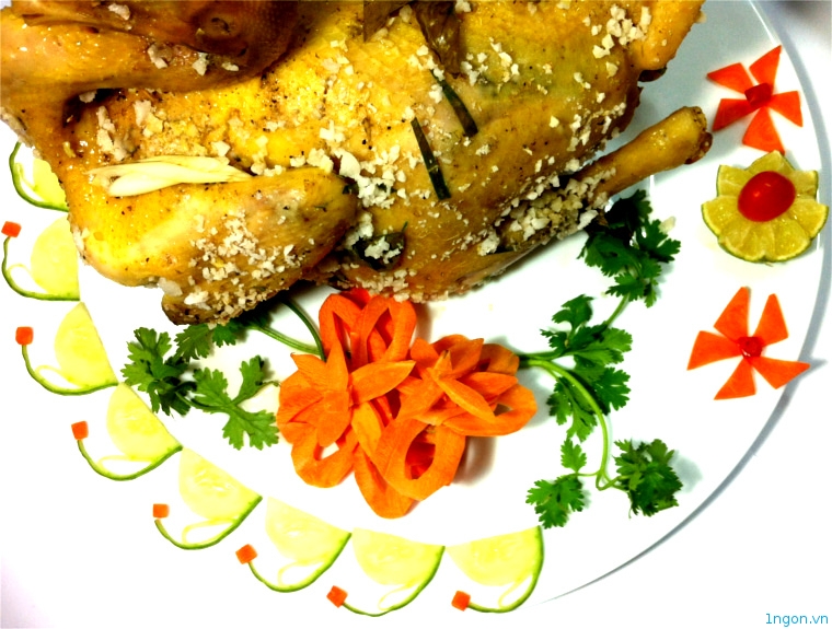 Gà ta nổ muối hột